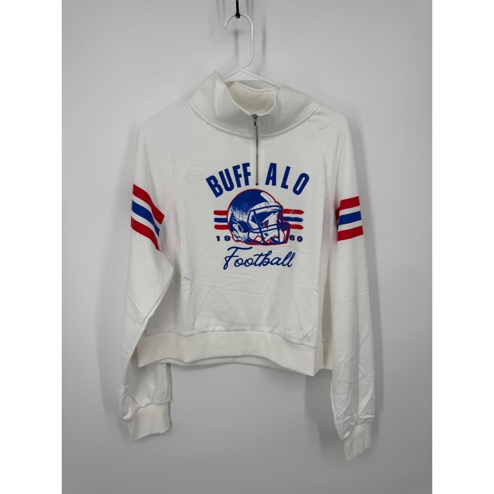 NWOT Buffalo Bills NFL Football‎ Sweatshirt  Womens Large White Sports